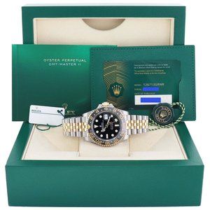 New! Rolex GMT Men's Two Tone Watch w/ Papers